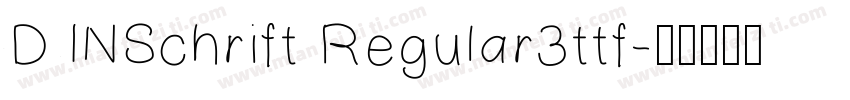 DINSchrift Regular3ttf字体转换
